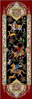 نخ و نقشه تابلو فرش طرح شکارگاه (کد A21-599)
